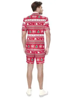 "Wonderland" Weihnachtsanzug Rot - Opposuits (Sommer Kollektion) -Faschingskostüm Verkäufe anzug winter wonderland sommer edition opposuit fur manner 2