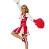 Cheerleader Kostüm Rot Glitzernd Für Damen -Faschingskostüm Verkäufe cheerleader kostum rot glitzernd fur damen