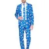 Weihnachtsanzug Mit Schneemann - Suitmeister -Faschingskostüm Verkäufe christmas blue snowman suitmeister anzug fur herren