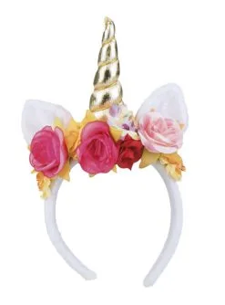 Einhorn Diadem Mit Blumen Für Erwachsene