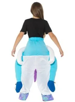 Huckepack Kostüm Einhorn Weiß Für Kinder -Faschingskostüm Verkäufe einhorn ride on kostum wei fur kinder 2