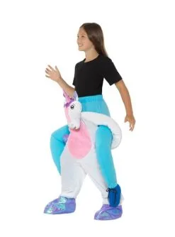 Huckepack Kostüm Einhorn Weiß Für Kinder -Faschingskostüm Verkäufe einhorn ride on kostum wei fur kinder 3
