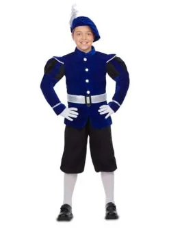 Elegantes Pagen Kostüm Blau Für Jungen