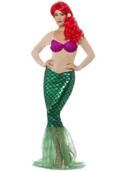 Glänzendes Meerjungfrau Kostüm Für Damen