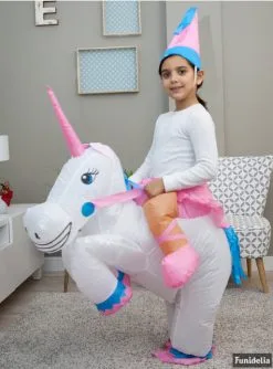 Aufblasbares Einhorn Kostüm Für Kinder -Faschingskostüm Verkäufe kostum auf dem rucken eines einhorns fur madchen 3