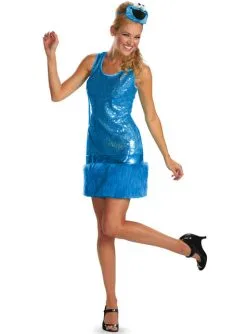Krümelmonster Kostüm Kleid Für Damen Aus Der Sesamstraße