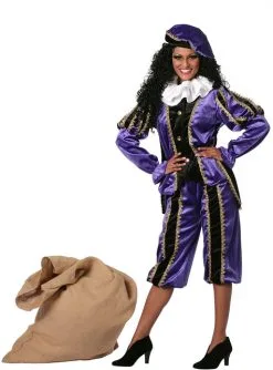 Schwarzer Peter Piet Nikolaushelfer Blaues Kostüm Für Damen