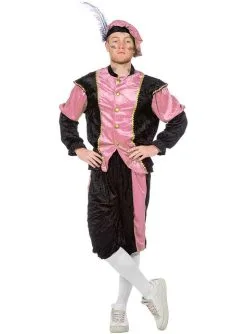 Schwarzer Peter Piet Nikolaushelfer Rosa Kostüm Für Herren