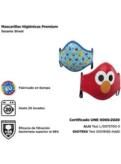 Sesamstraße Mund-Nasen-Maske Für Kinder (2 Stück) -Faschingskostüm Verkäufe sesamstrae mund nasen maske fur kinder 2 stuck 1