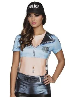 Sexy Polizistin T-Shirt Für Damen