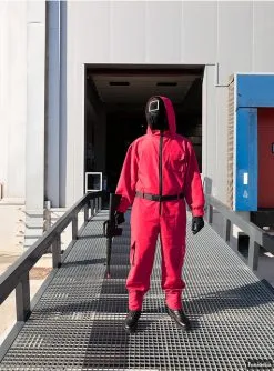 Squid Game Maske Mit Quadrat - Offiziell Netflix -Faschingskostüm Verkäufe squid game maske mit quadrat offiziell netflix 6