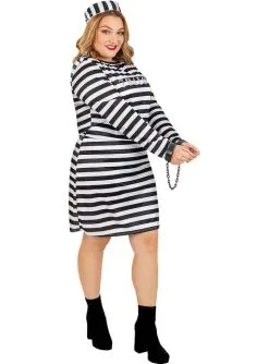 Sträfling Kostüm Für Damen Große Größe -Faschingskostüm Verkäufe strafling kostum fur damen groe groe 1