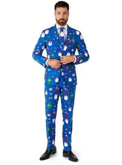 Weihnachtsanzug "Festivity Blue" - Opposuits
