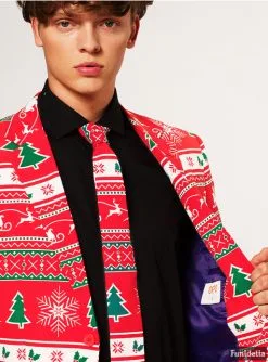 "Wonderland" Weihnachtsanzug Rot - Opposuits -Faschingskostüm Verkäufe winter wonderland opposuit anzug 4