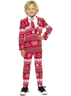 "Wonderland" Weihnachtsanzug Rot Für Jungen - Opposuits -Faschingskostüm Verkäufe wonderland opposuits anzug fur jungen 1