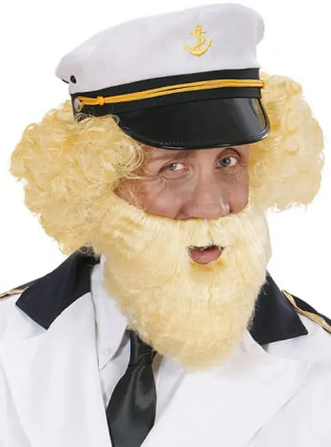 Weihnachten Verkaufsgeschäft -Faschingskostüm Verkäufe alter seemann blonder bart